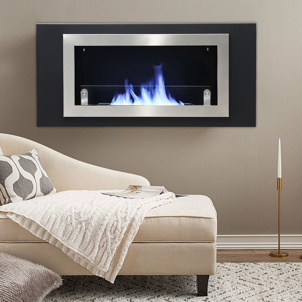45 Inch Wall Mounted Recessed Bioethanol Fireplace