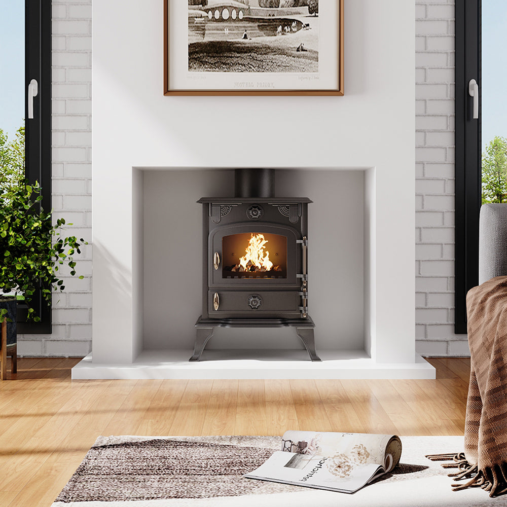 5KW Freestanding Cast Iron Wood Burning Stove Fireplace