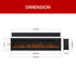70/80/100 Inch 12 Flame Colours Wall Mounted and Freestanding Electric Fireplace with Remote Control