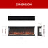 40/50/60 Inch 12 Flames Color 3 Side Electric Fire Freestanding Recessed Fireplace with Remote Control
