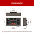 59 Inch White Electric Fireplace Suite with TV Stand and Internal Storage