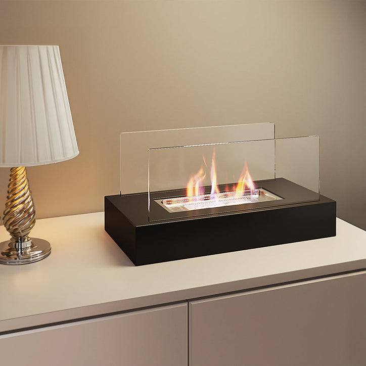 Rectangular Tabletop Ethanol Fireplace Without Smoking