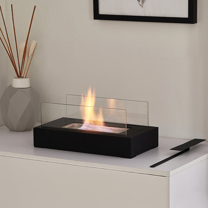 Rectangular Tabletop Ethanol Fireplace Without Smoking