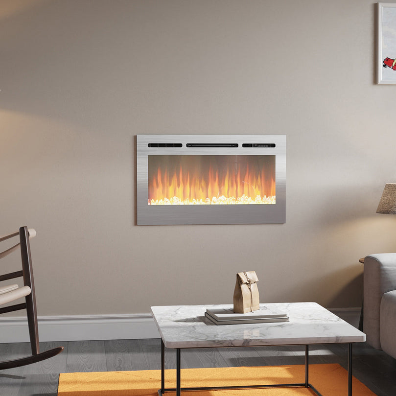 36/40/60 inch Linear Recessed/Wall Mounted Electric Fireplace