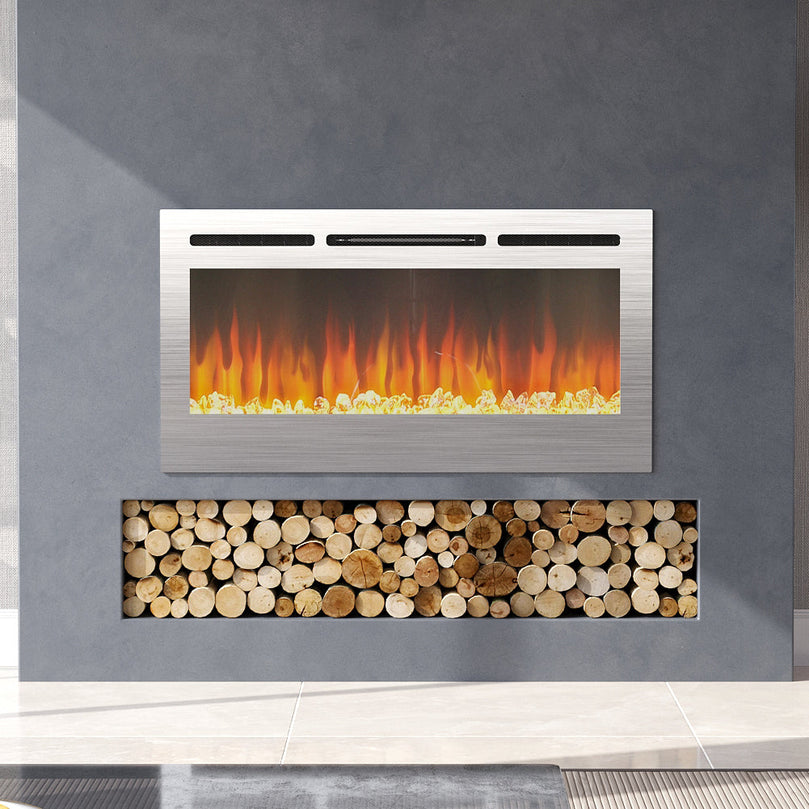 36/40/60 inch Linear Recessed/Wall Mounted Electric Fireplace