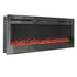 36 Inch Linear Electric Fireplace Recessed in Black