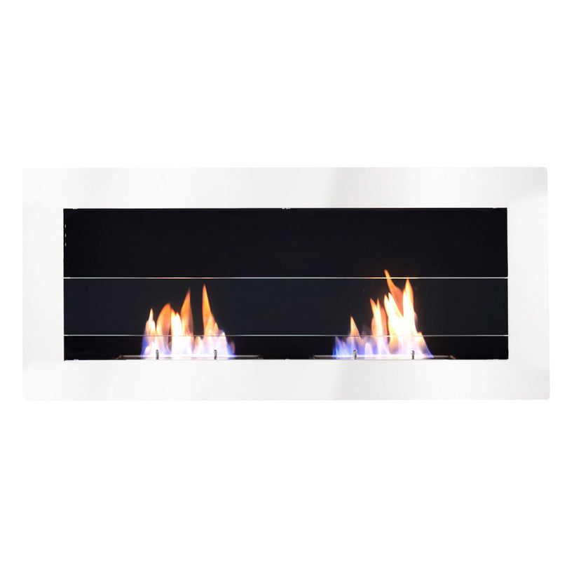 35 Inch Wall Mounted Stainless Steel Recessed Ethanol Fireplace