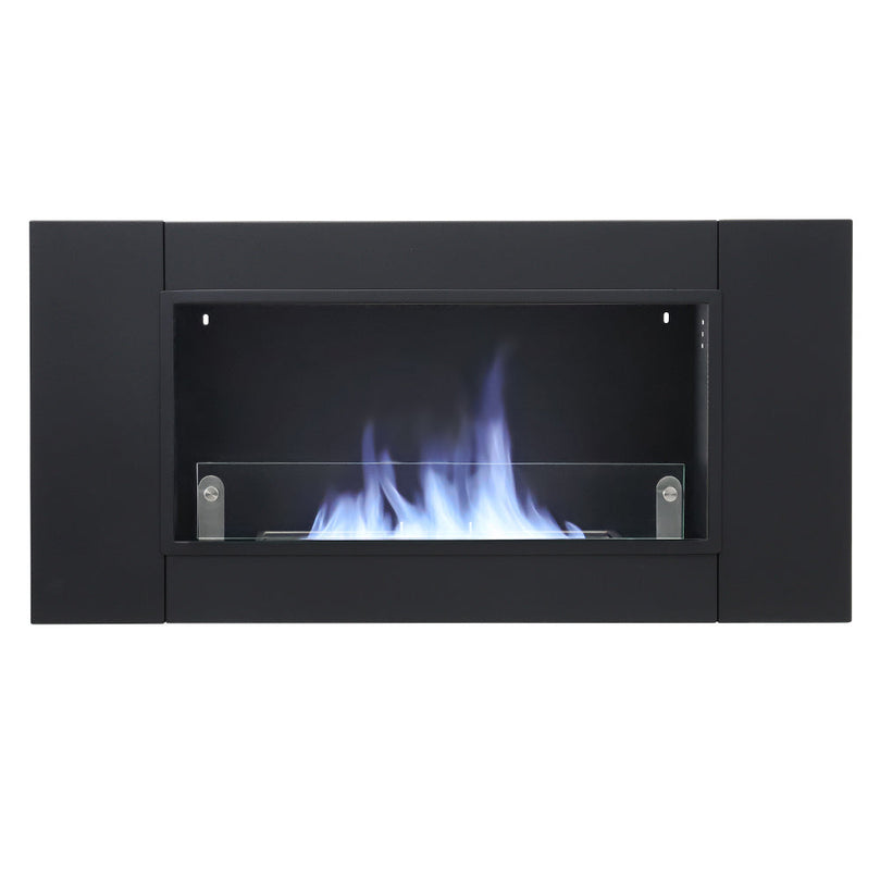 Wall Mount Rectangular Ethanol Fireplace Stainless Steel Heater