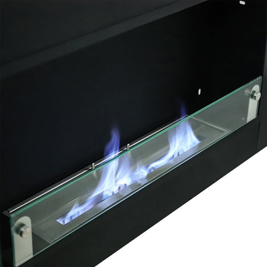 Wall Mount Rectangular Ethanol Fireplace Stainless Steel Heater