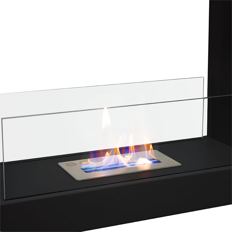 Rectangular Freestanding Bio Ethanol Fireplace Double-Sided Heater