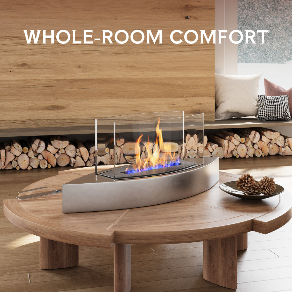 Unique Smokeless Stainless Steel Tabletop Ethanol Fireplace