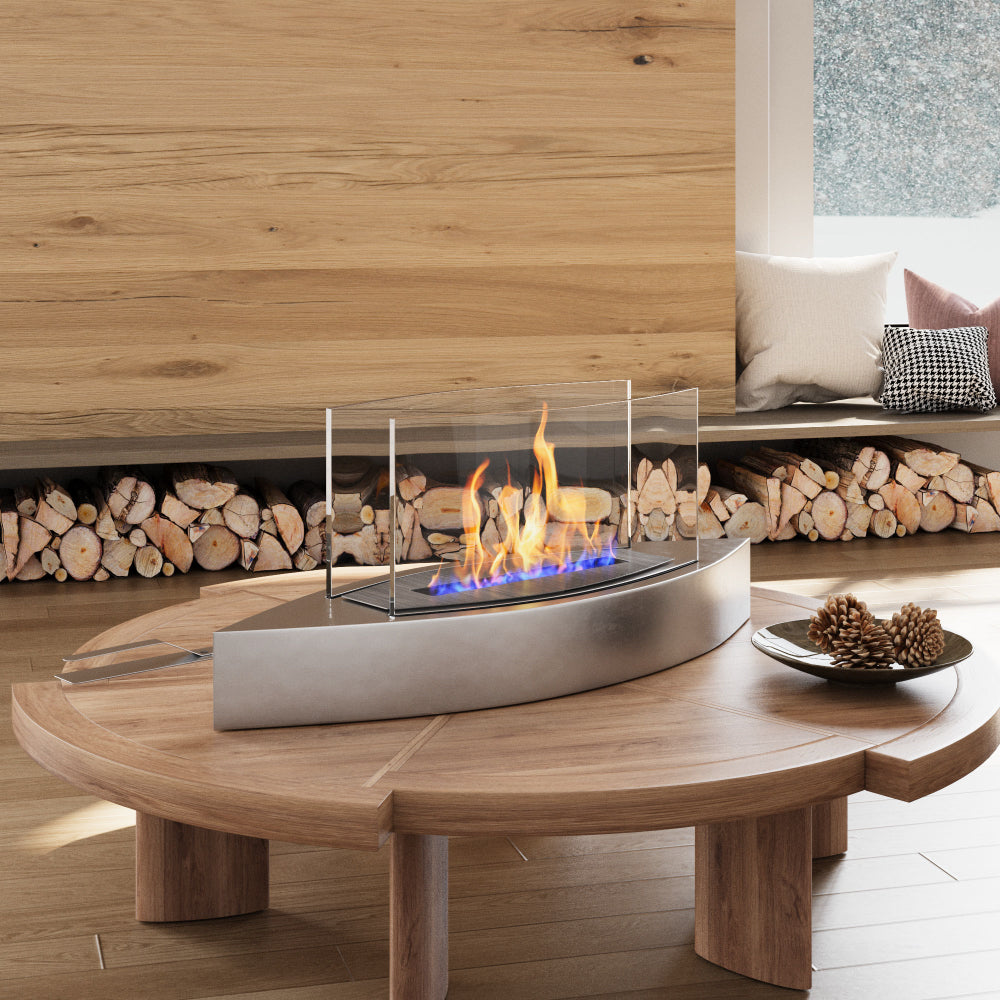 Unique Smokeless Stainless Steel Tabletop Ethanol Fireplace