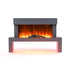 Dark Grey Freestanding Electric Fireplace with Stand