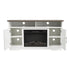 54 Inch Electric Fire Suite Black Fireplace with White TV Stand Surround Set with Timer and Remote Control