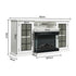 59 Inch White Electric Fireplace Suite with TV Stand and Internal Storage