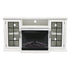 59 Inch White Electric Fireplace Suite with TV Stand and Internal Storage