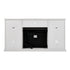 59 Inch White Electric Fireplace Suite with TV Stand and Internal Storage
