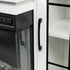 59 Inch White Electric Fireplace Suite with TV Stand and Internal Storage