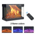 59 Inch White Electric Fireplace Suite with TV Stand and Internal Storage