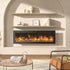 40/50/60 Inch 12 Flame Colors Electric Fire Wall Mounted Freestanding Fireplace Heater with Remote Control
