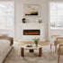40/50/60 Inch 12 Flame Colors Electric Fire Wall Mounted Freestanding Fireplace Heater with Remote Control