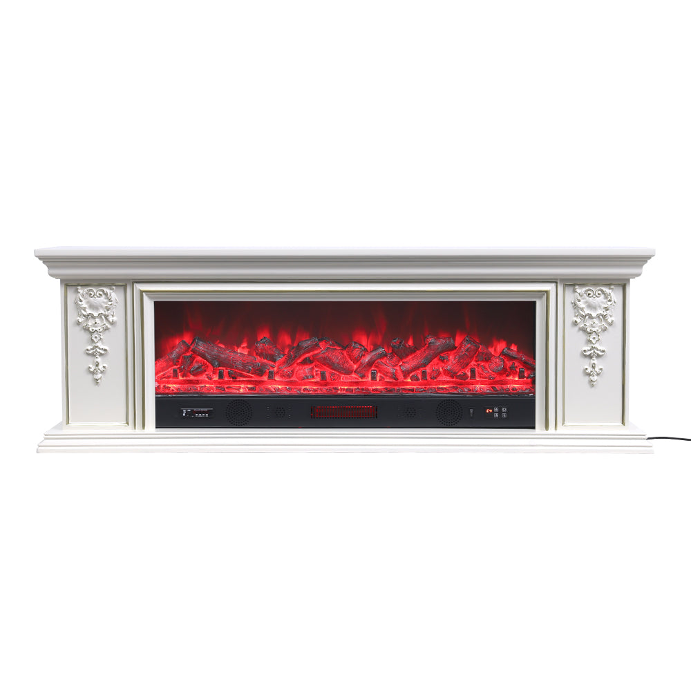 70 Inch 7 Flame Colors Adjustable Electric TV Stand Electric Fireplace with Remote Control