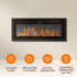 42/50/60 Inch Recessed Wall Mounted Freestanding Electrical Fireplace with Remote Control and 12 Flame Colours