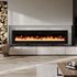 42/50/60 Inch Recessed Wall Mounted Freestanding Electrical Fireplace with Remote Control and 12 Flame Colours