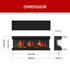 50/60/70 Inch 3-Sided Smart Freestanding Recessed Electric Fireplace with WIFI Remote Control