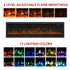70/80/100 Inch 12 Flame Colours Wall Mounted and Freestanding Electric Fireplace with Remote Control