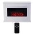 900W/1800W Electric Fireplace with White Wooden Mantel 34 Inch