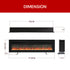 40/50/60/70 Inch Recessed Wall Mounted Freestanding Electric Fireplace with 12 Flame Colors