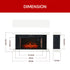 38 Inch Wall Mounted Electric Fireplace with 7 Color Flame Effect WIFI Connected